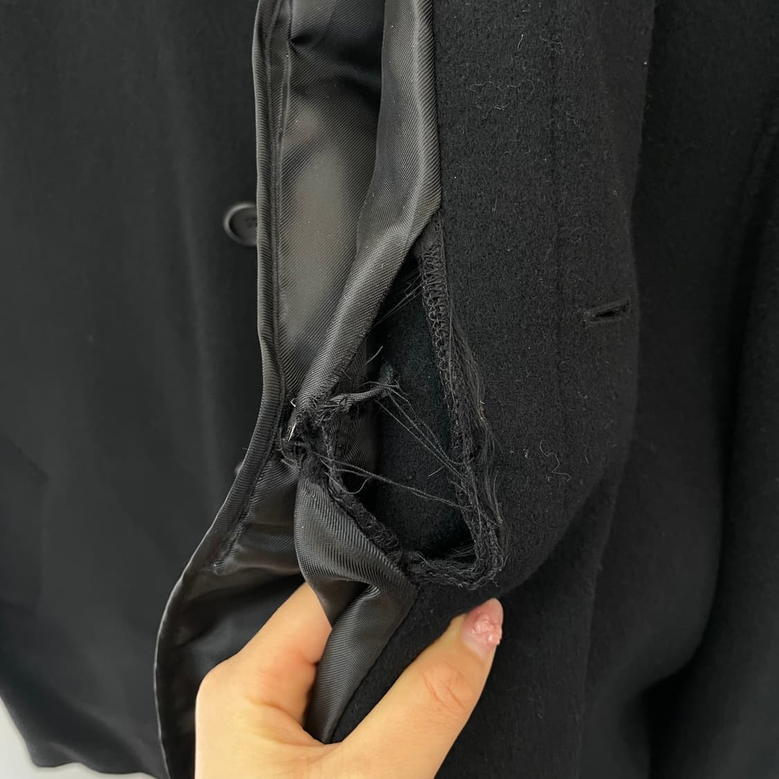 핸드메이드 크리스찬 다니엘 블랙 울 코트 105 상품이미지5