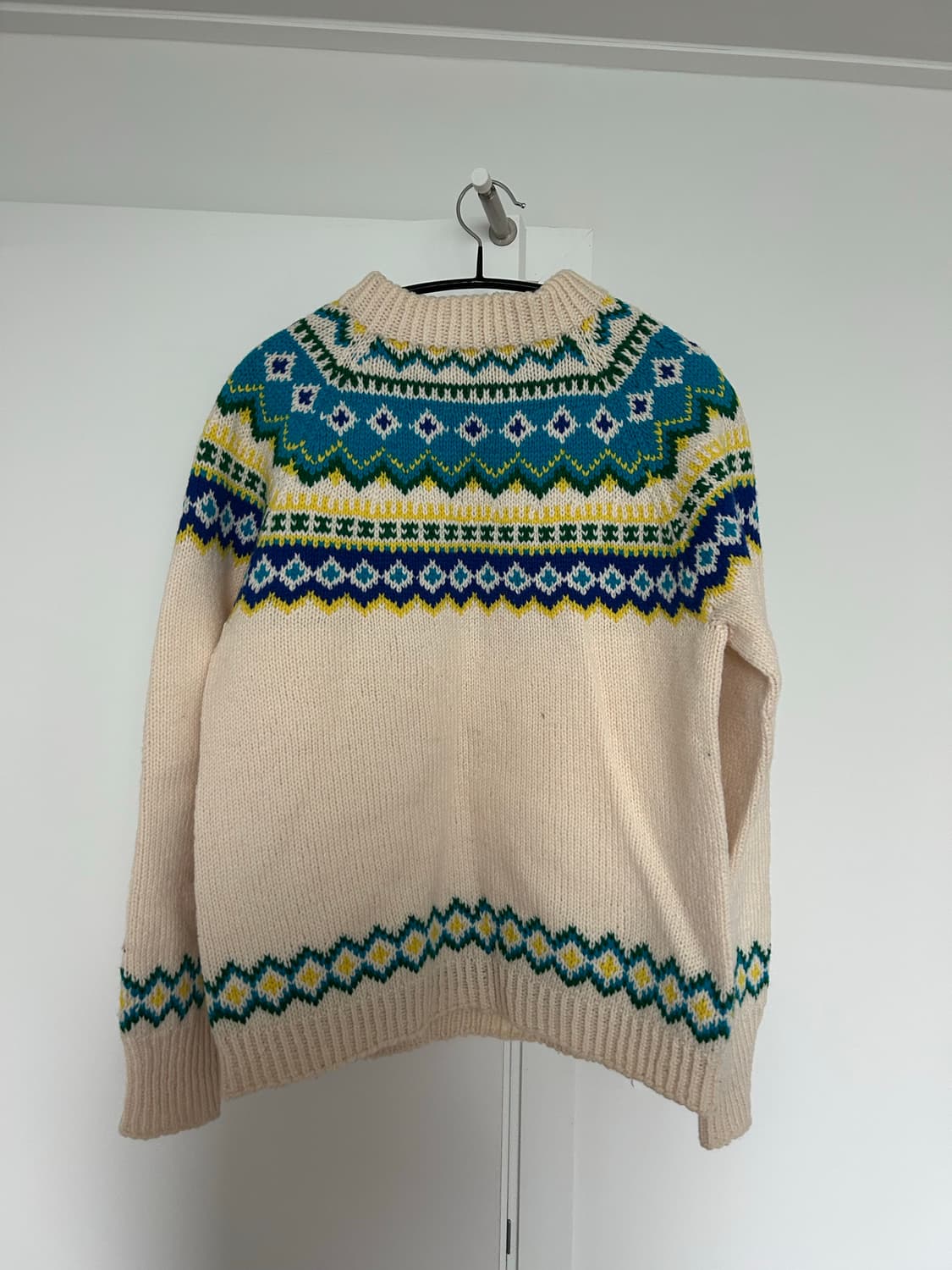 울 100 빈티지 노르딕 핸드니트 상품이미지4