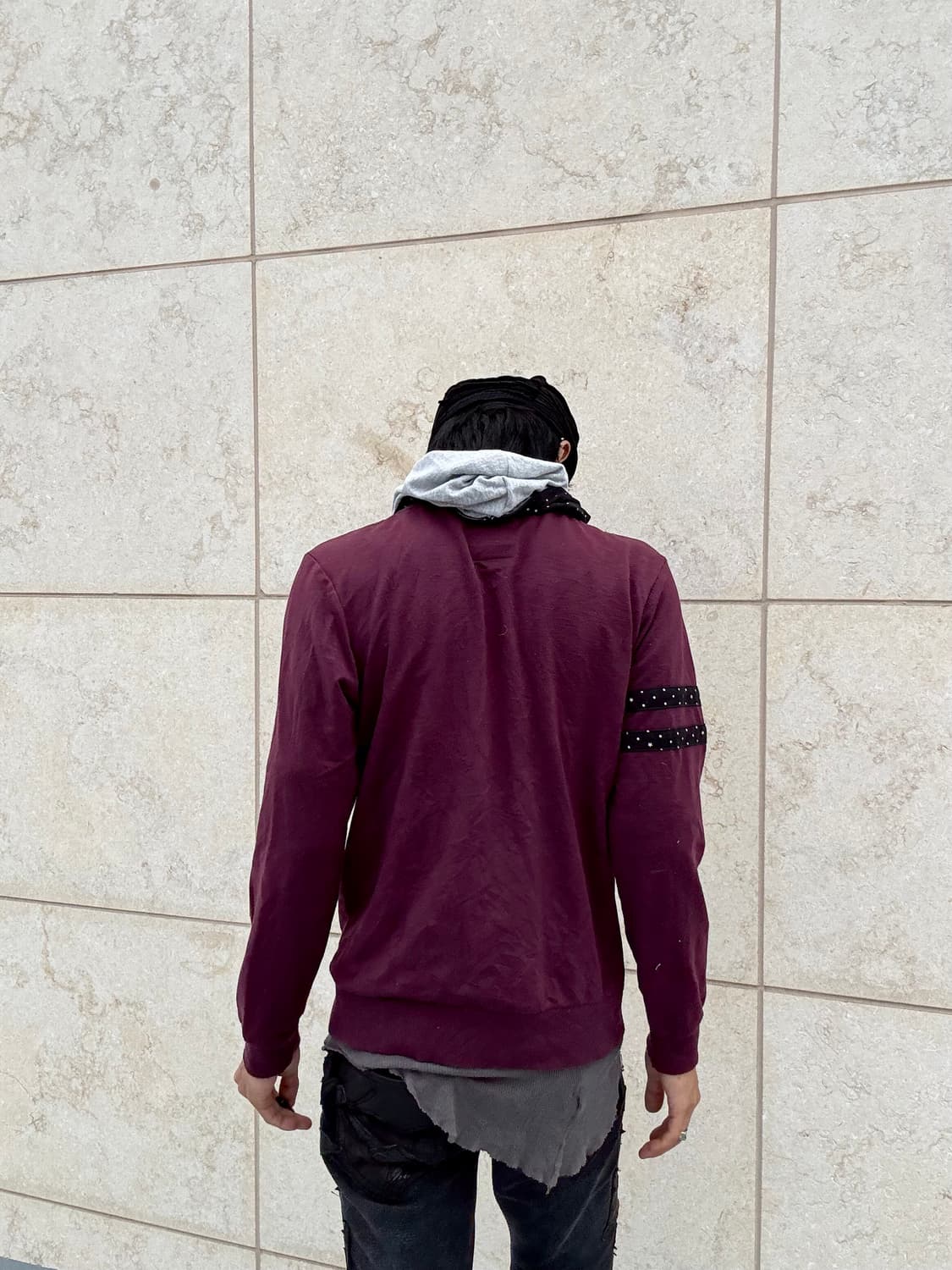 “Vintage” Y2K burgundy Dot Pattern Detai 상품이미지8
