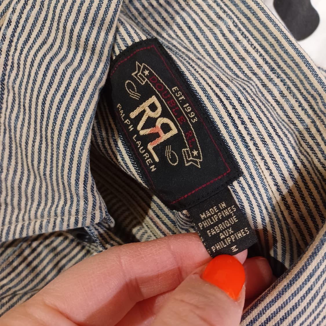 90s RRL 히코리 스트라이프 워크 셔츠 상품이미지3