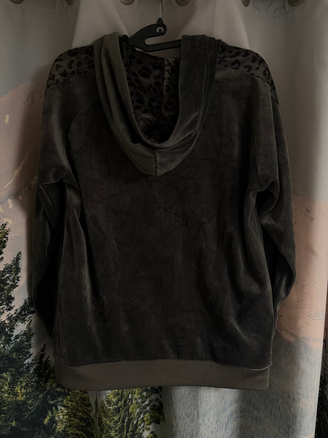 kissmark vintage 레오파드 후드집업 상품이미지2