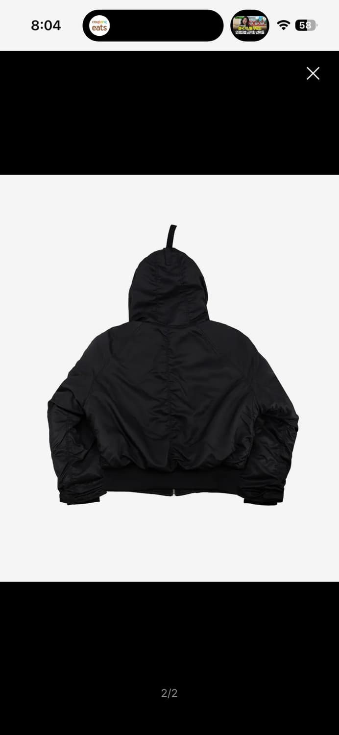 선데이오프클럽 후드 퍼 블랙 봄버 패딩 점퍼 상품이미지2