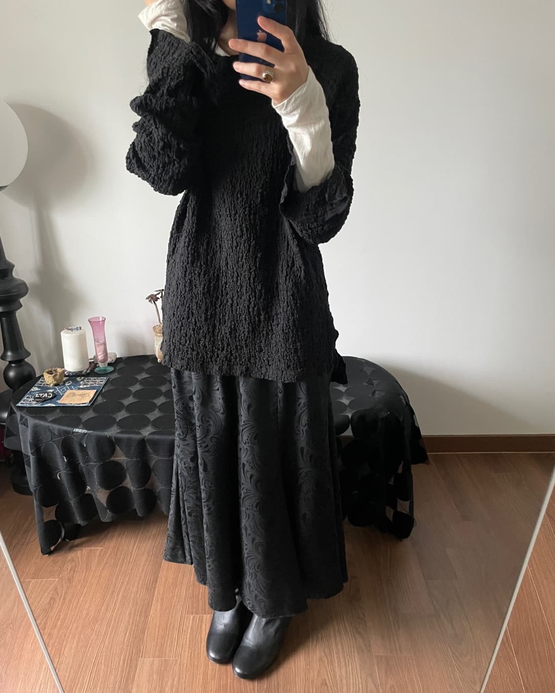 patterned long skirt 상품이미지2