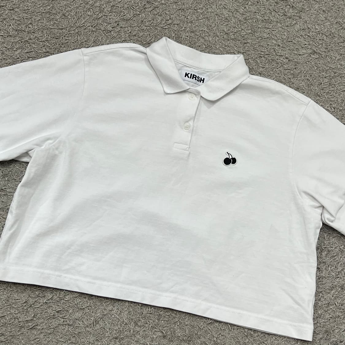 [우먼100] 키르시 크롭 반팔 카라티 상품이미지1