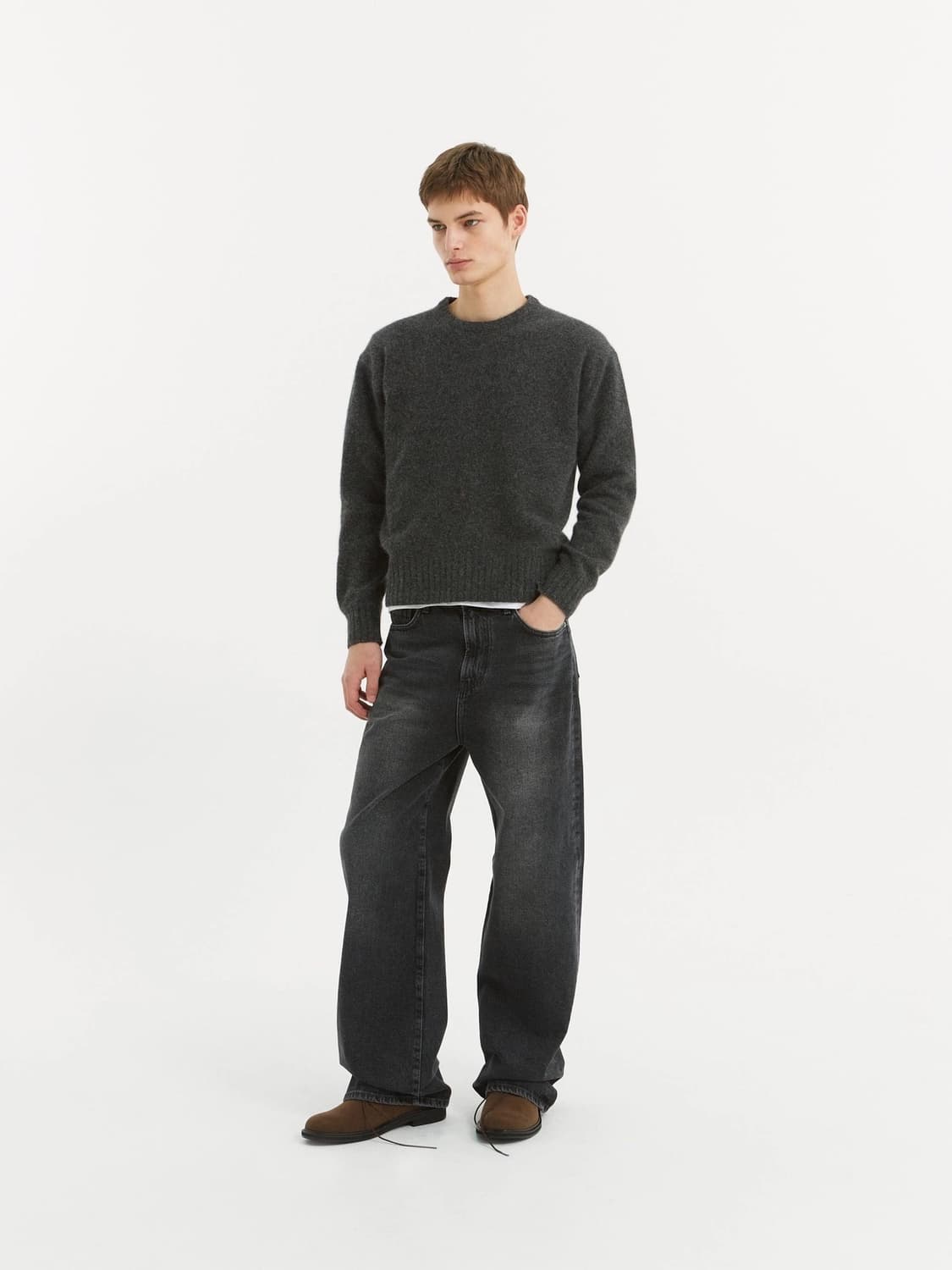 [완판] 라벨아카이브 라쿤 원사 니트 상품이미지2