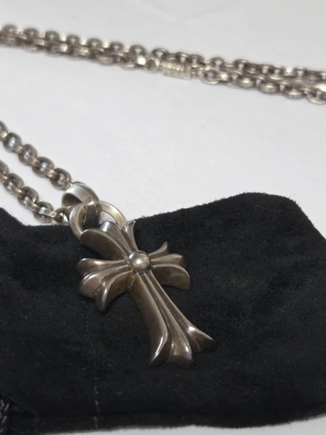 크롬하츠 크로스참 페이퍼체인24인치 목걸이 상품이미지2