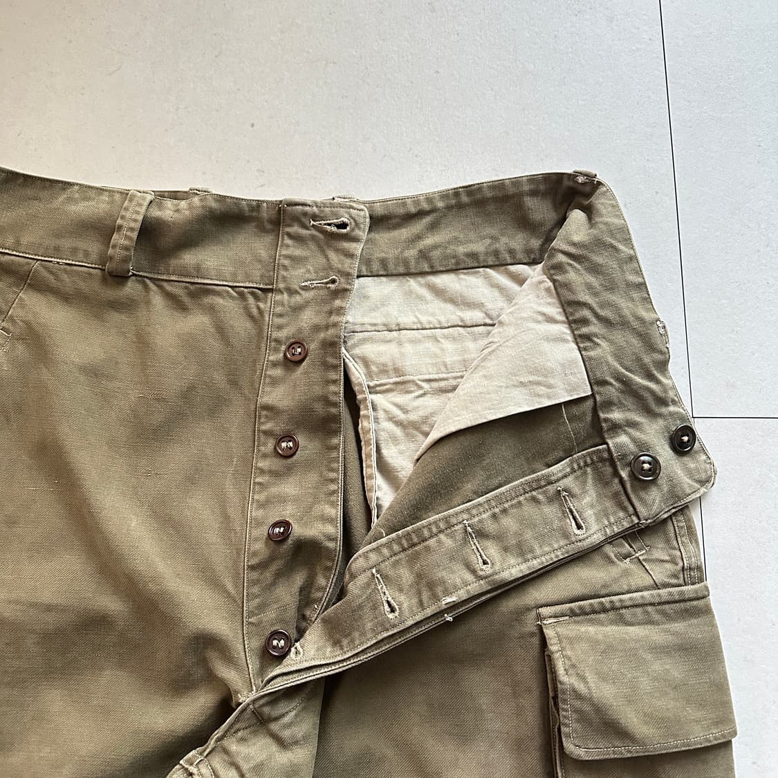 40s 오리지널 프렌치아미 프랑스군 초기형 M-47 팬츠 상품이미지4