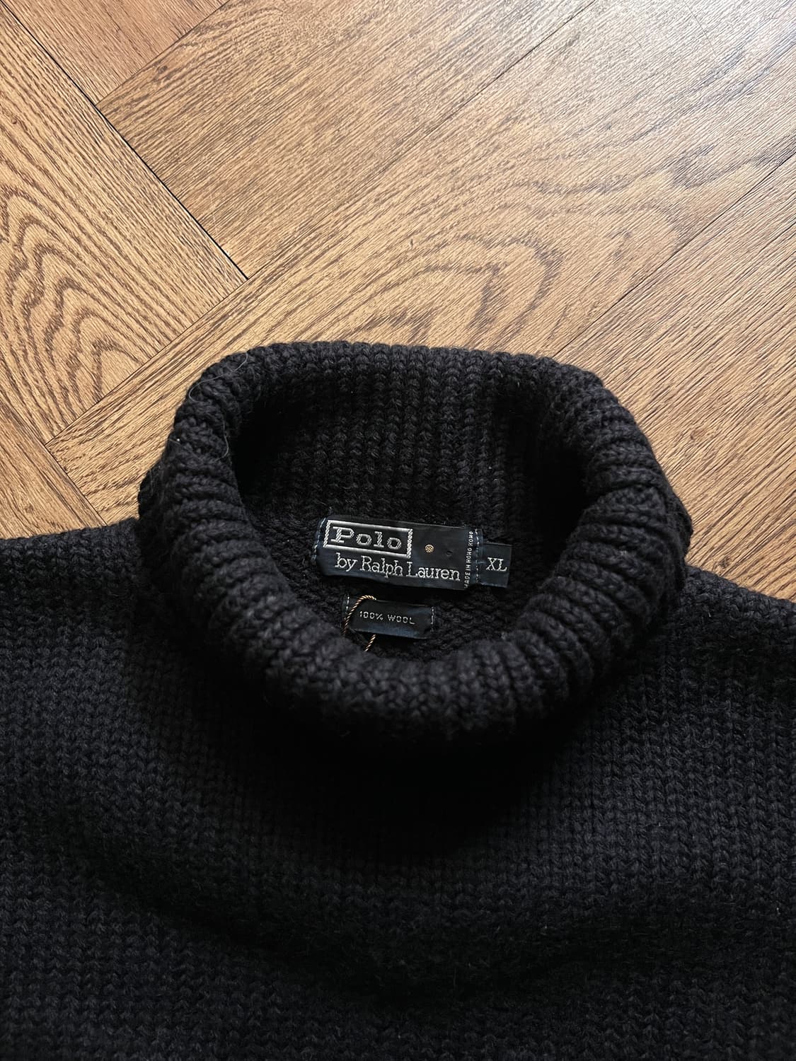 [XL]90's 폴로 랄프로렌 헤비 울 스트라이프 터틀넥 스웨터 상품이미지2