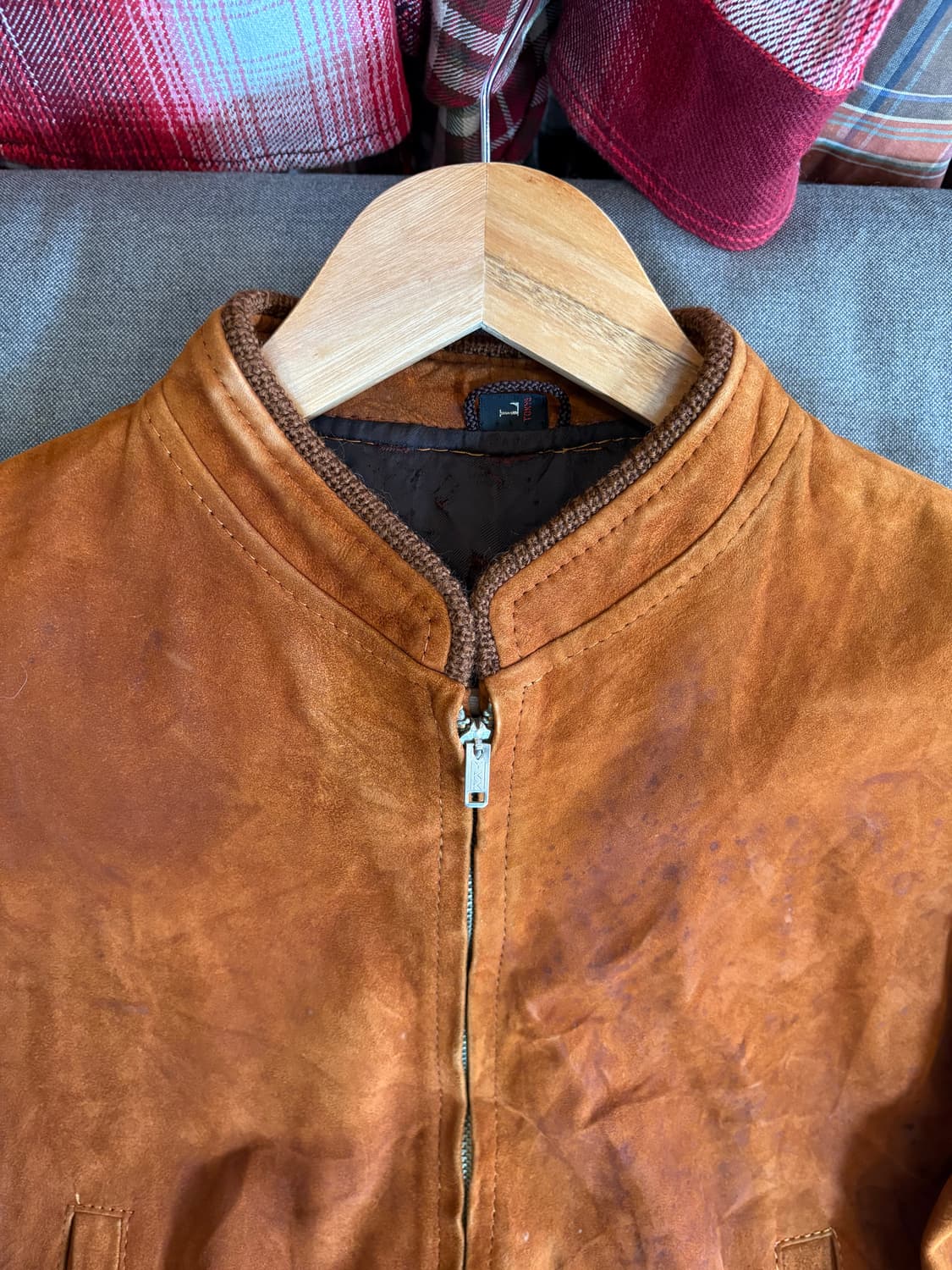 스웨이드 가죽 블루종 자켓 상품이미지3