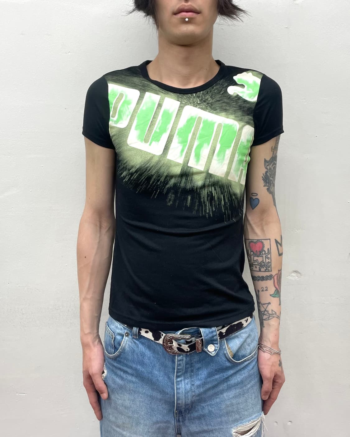 Puma Green Neon Lettering T-Shirt  상품이미지1