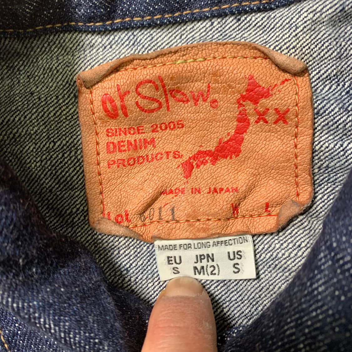 [M] 오어슬로우 1세대 타입 셀비지 데님 자켓 상품이미지7