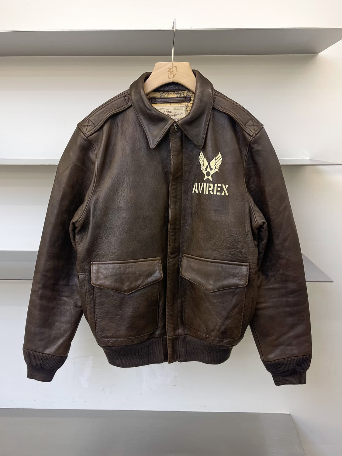 아비렉스 타입 A-2 핀업 걸 레더 자켓 상품이미지5