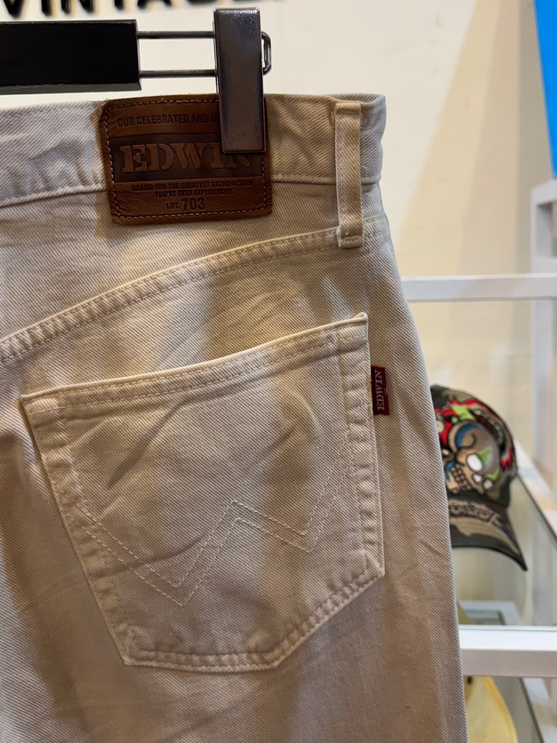 에드윈 703 데님 코튼팬츠 크림 34in 상품이미지8