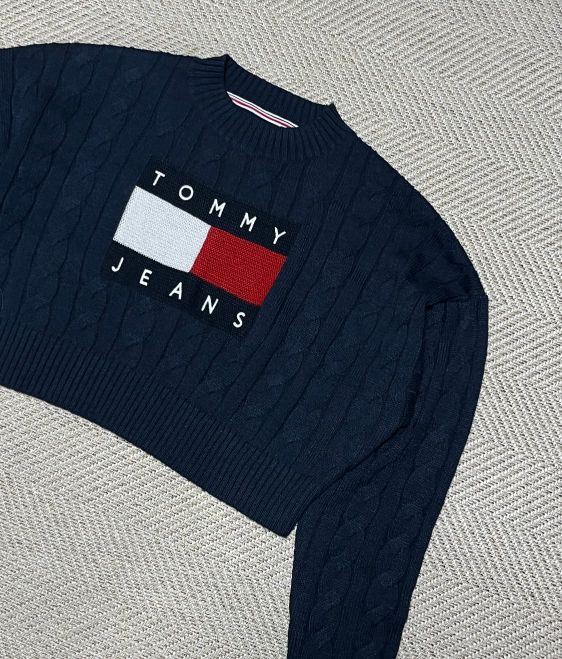 타미진스 오버핏 케이블 크롭 니트 스웨터 XS 상품이미지7