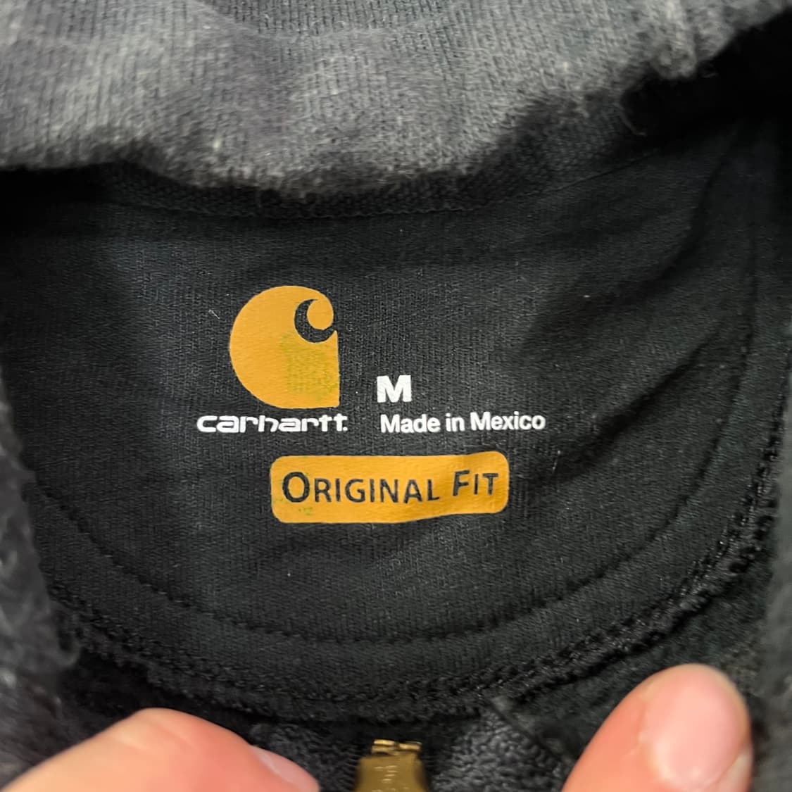 100 칼하트 블랙 후드집업 상품이미지2