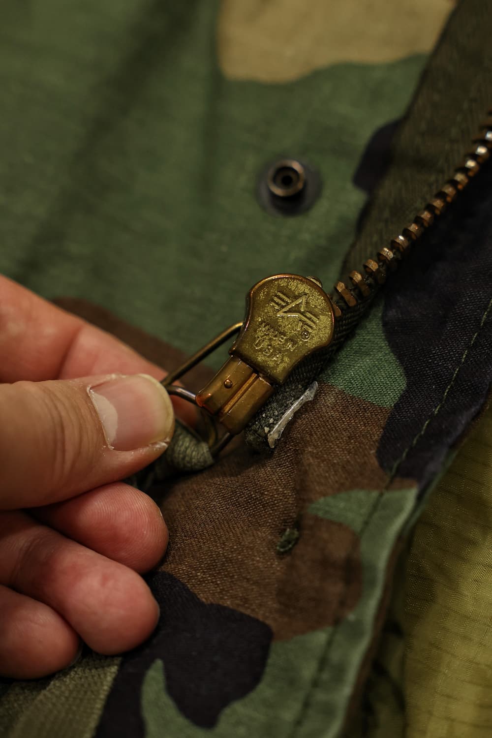 80s 오리지널 밀리터리 우드랜드카모 m65필드자켓 세트 판매 상품이미지4