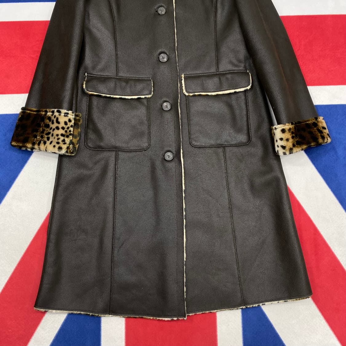 빈티지 레더코트 실측 여성55-66 상품이미지4