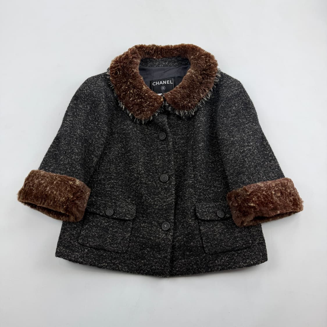 샤넬 05A 래빗퍼 트위드 자켓 42 상품이미지1