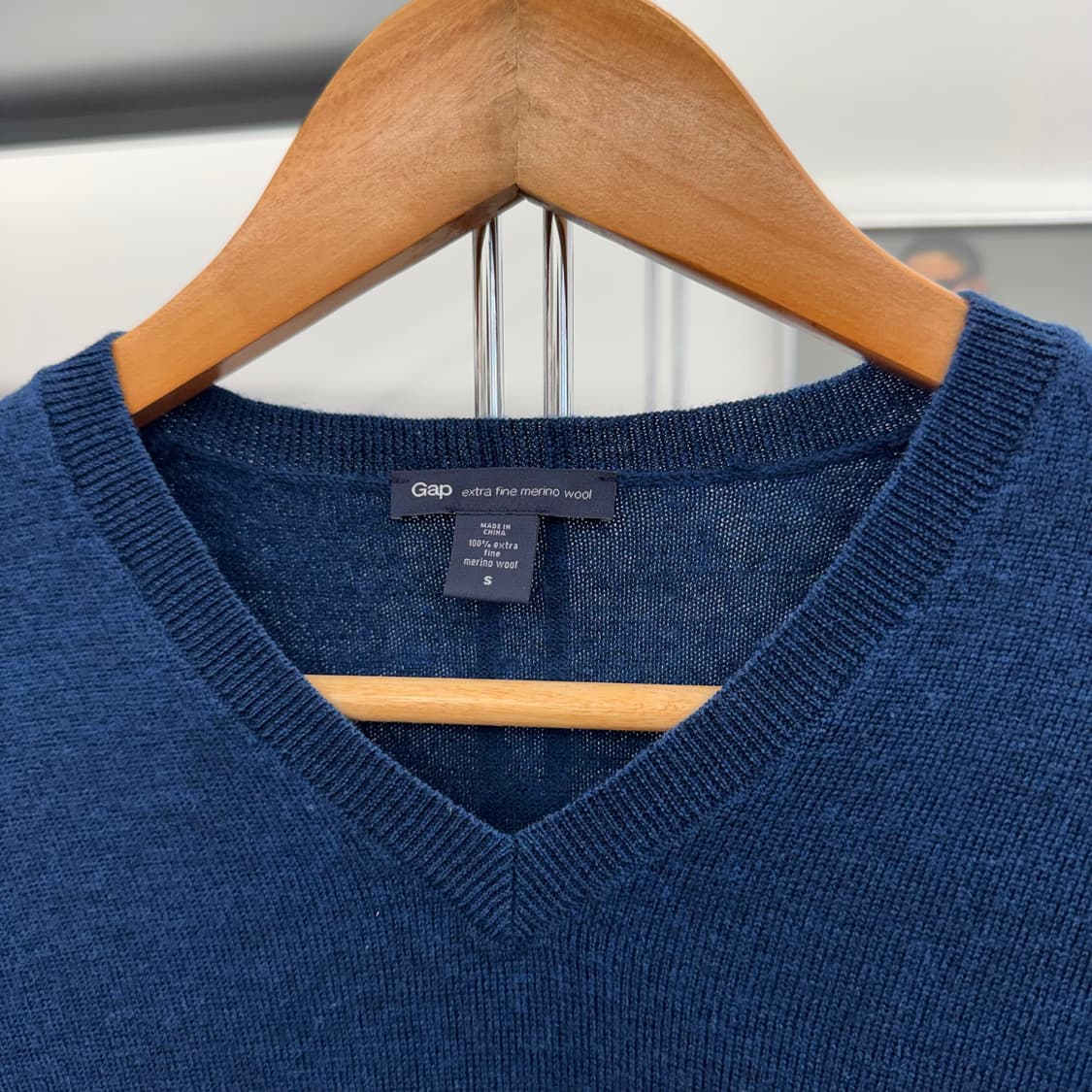 갭 GAP 메리노 울 네이비 니트 (S)   상품이미지4