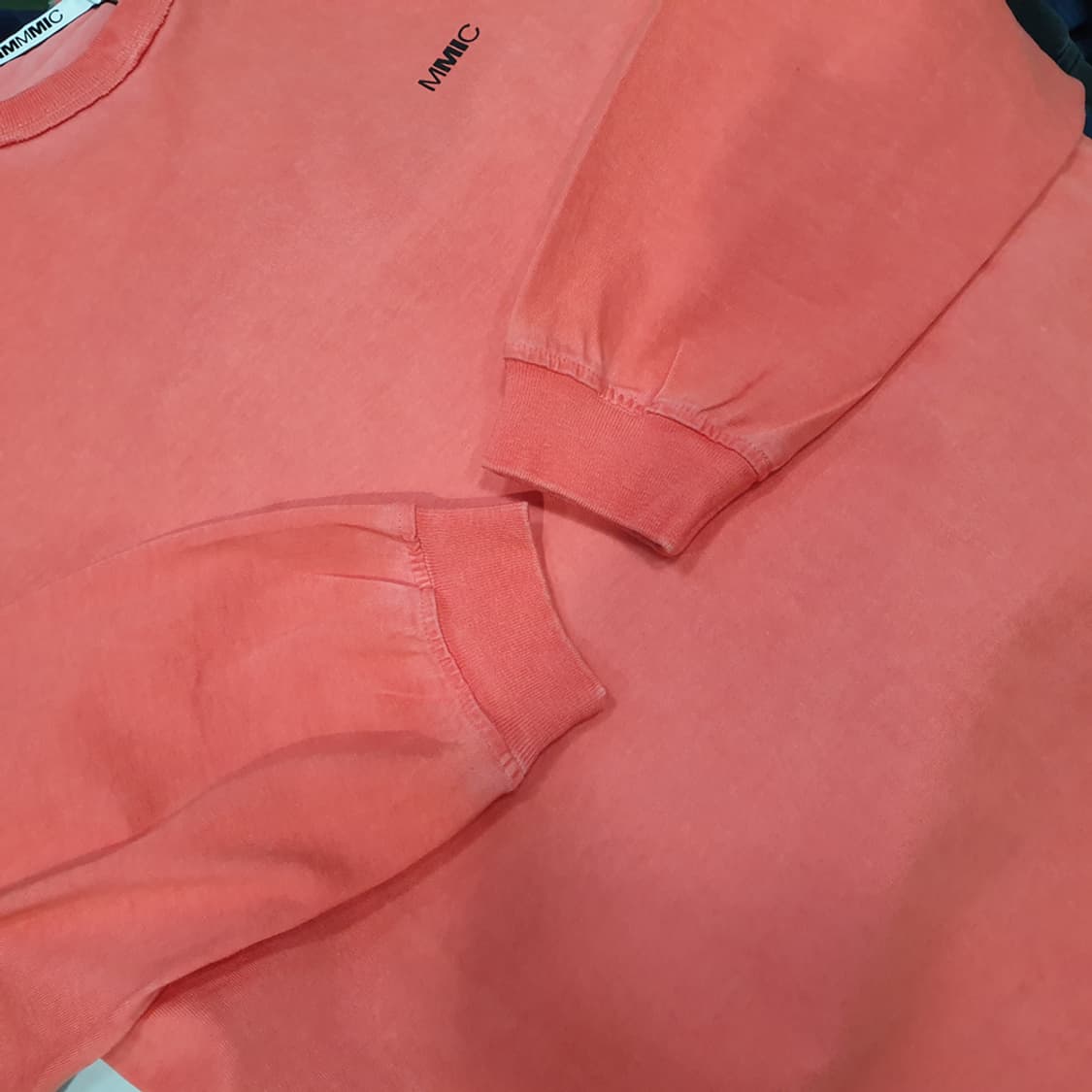 MMIC 오버핏 가먼트다잉 슬리브티 XL 상품이미지6