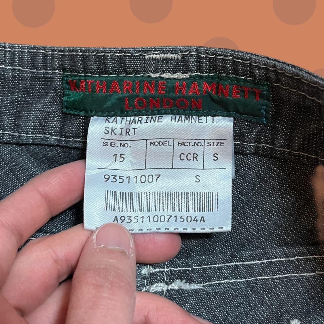 빈티지 흑청 태슬 미디스커트 상품이미지3