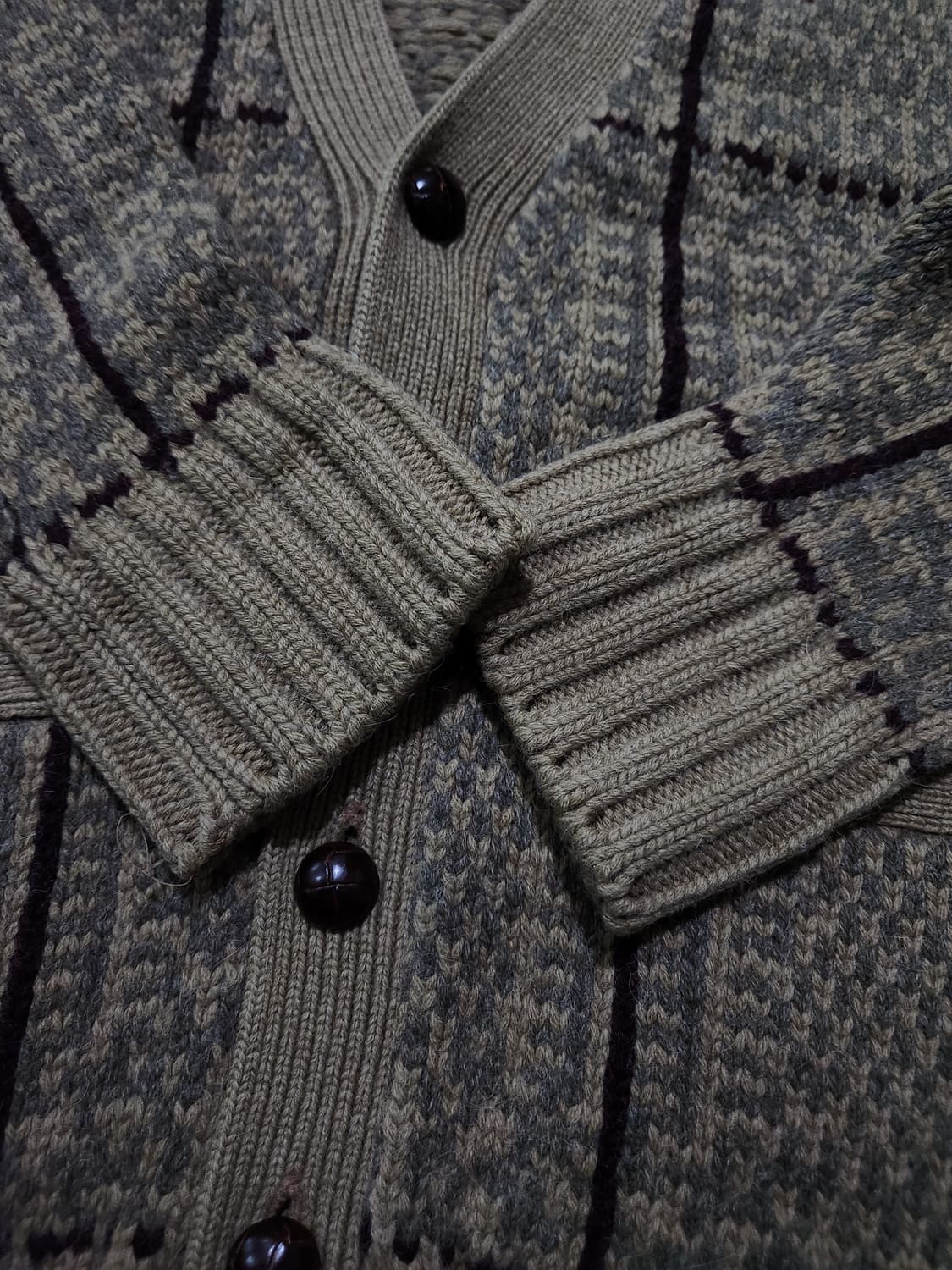 빈폴 울 체크니트 가디건100 상품이미지5