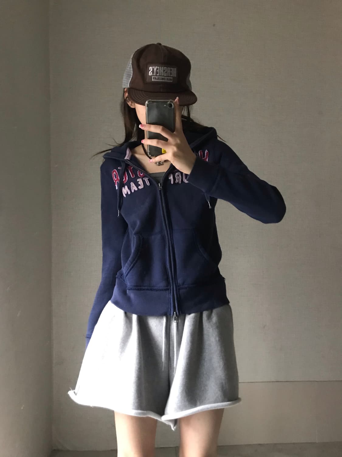 홀리스터 네이비 투웨이 후드집업 상품이미지1