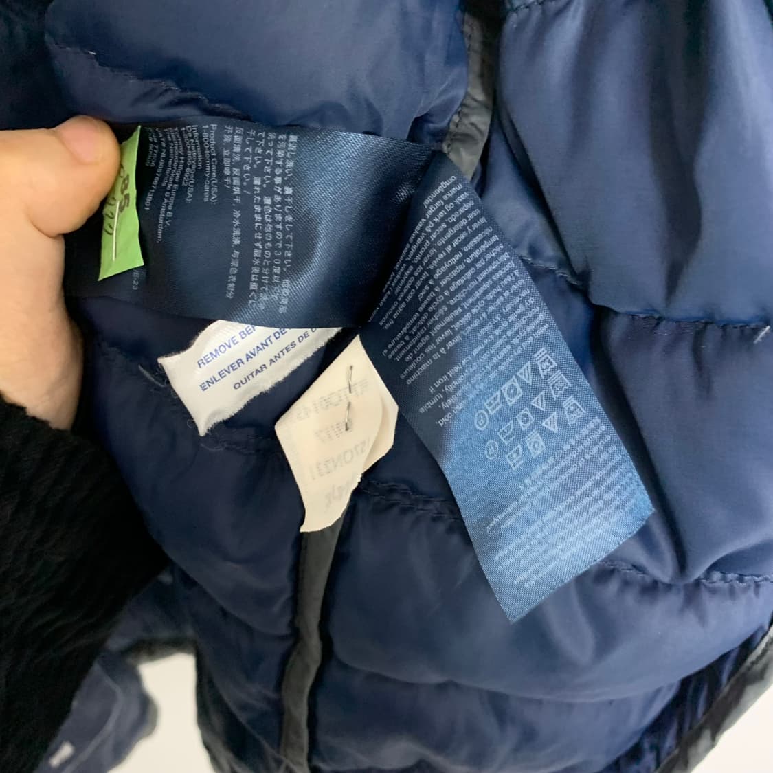 타미힐피거 경량 패딩 점퍼 차콜 그레이 빈티지 L 사이즈 상품이미지6