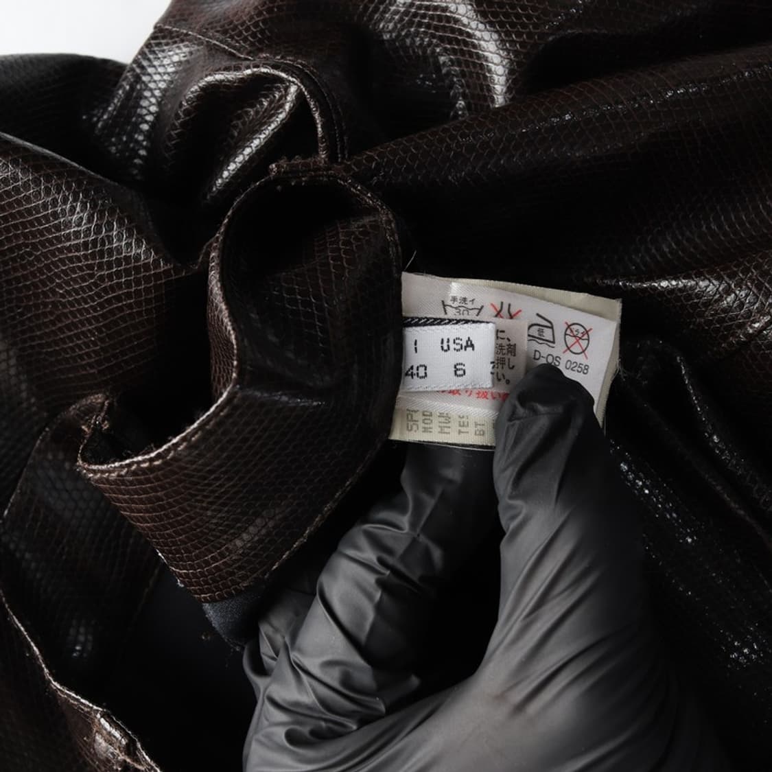 모스키노 진스 이탈리아제 파이톤 엠보 코팅 팬츠 상품이미지7