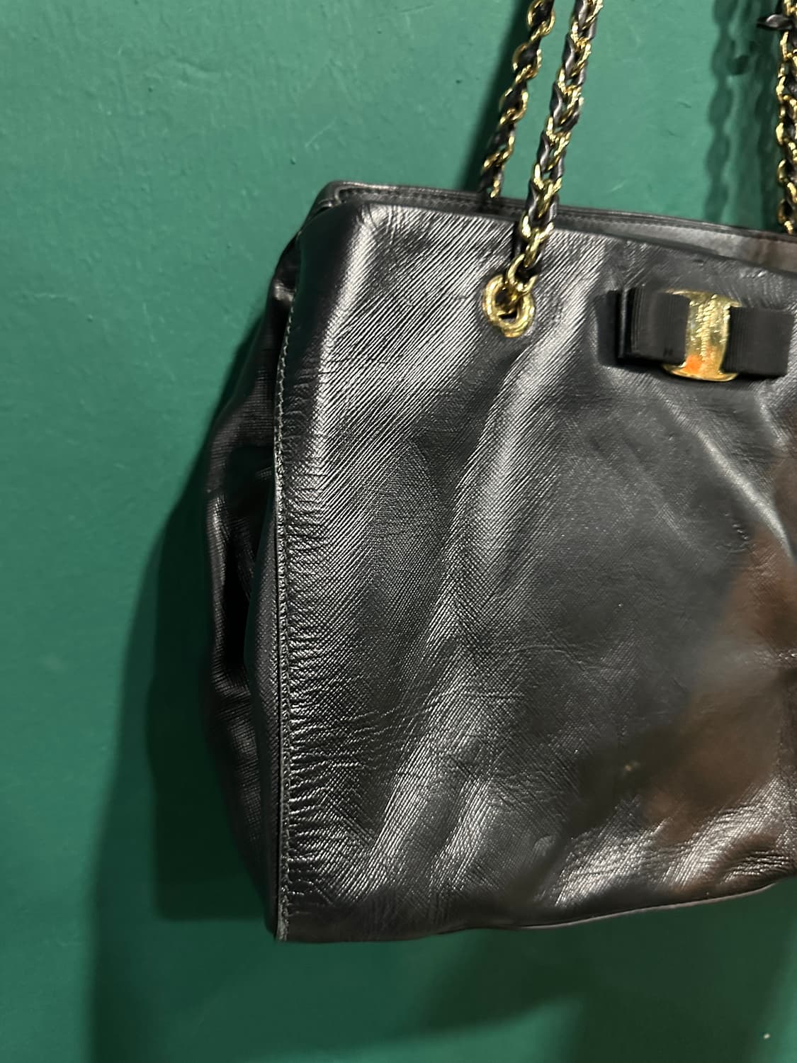 페레가모 가죽 체인숄더백 상품이미지4