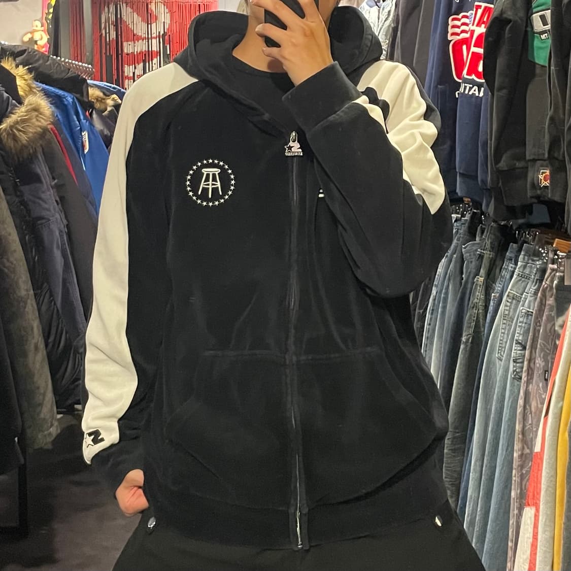 [IM] StarTer 블랙 라벨 후드 벨벳져지 상품이미지1