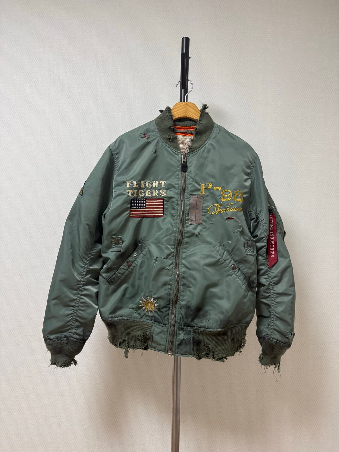빈티지 ma-1 xtonz 항공 자켓 상품이미지1
