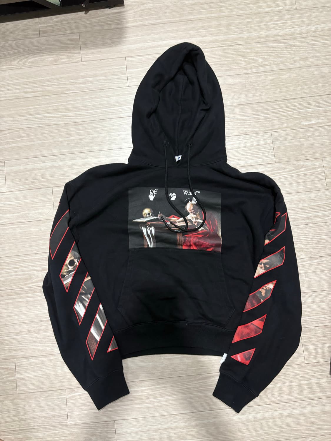 오프화이트 카라바조후드티 상품이미지1