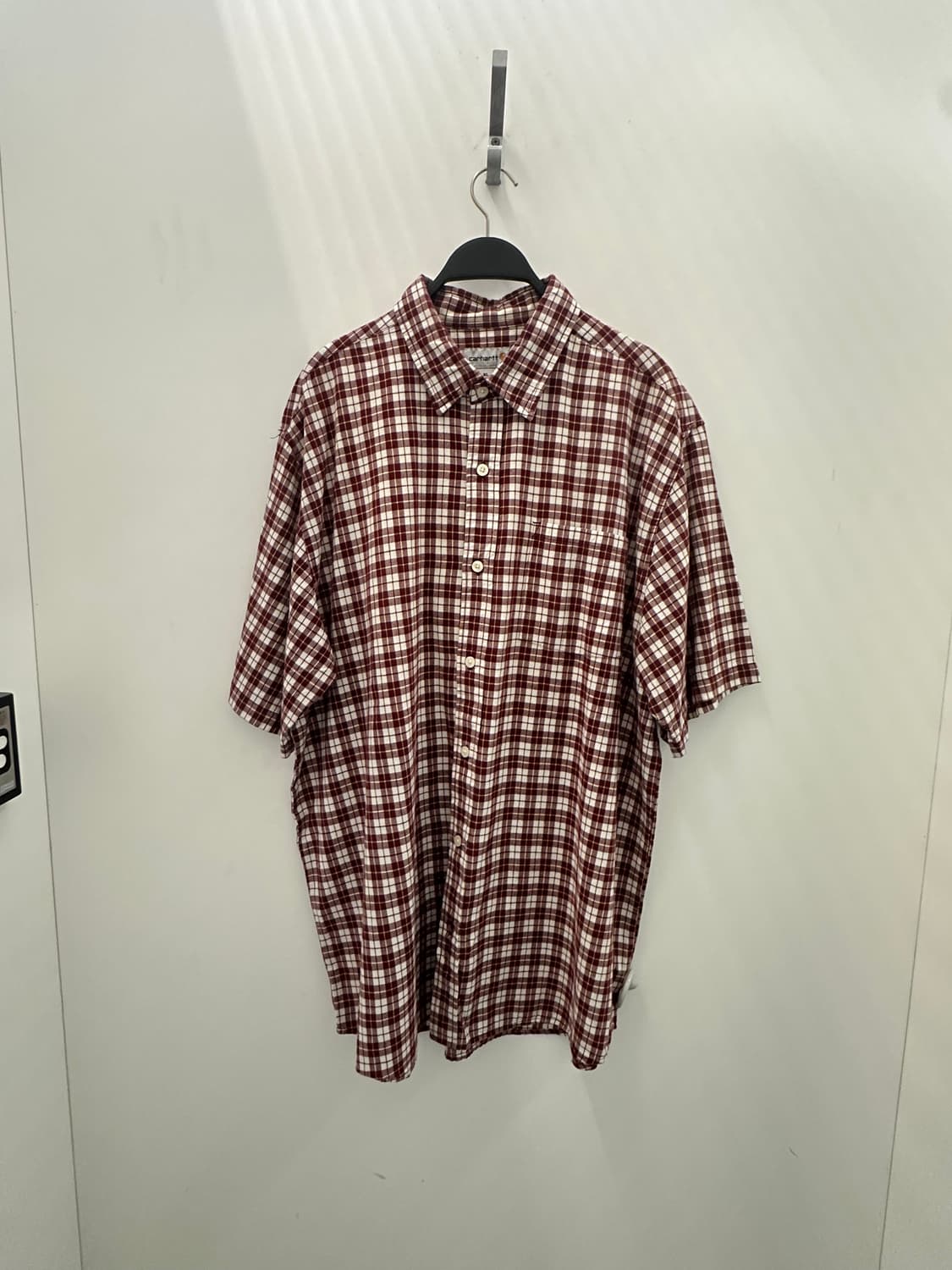 CARHARTT 칼하트 레드 체크반팔셔츠 상품이미지1