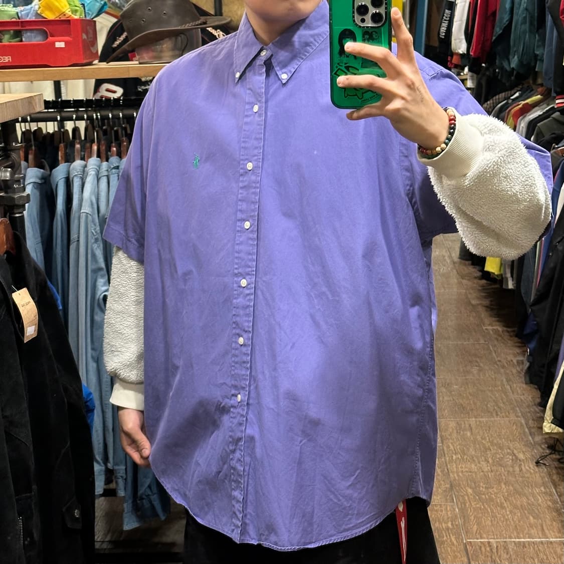 [HI] 폴로 랄프로렌 반팔셔츠 퍼플 상품이미지3