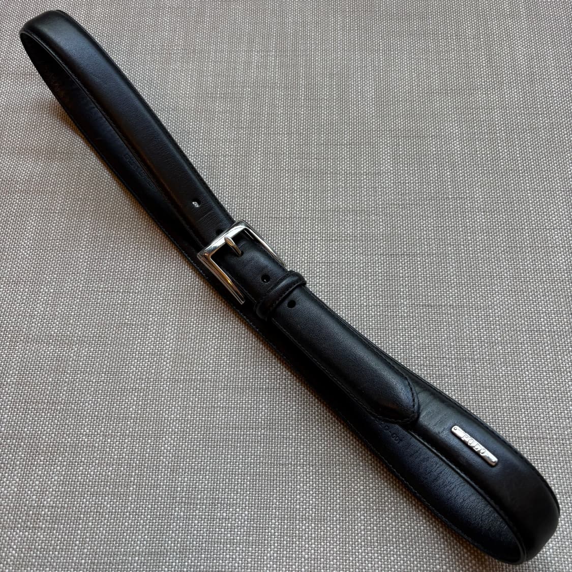 (37-38) 폴로 랄프로렌 이탈리안 블랙 레더 버클 벨트 상품이미지1