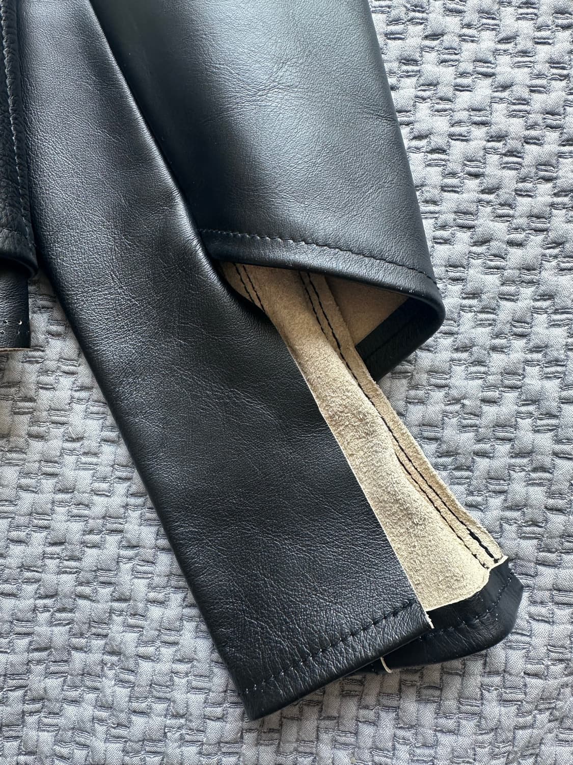 (40)마르지엘라xh&m 레더 라이더 자켓 상품이미지7