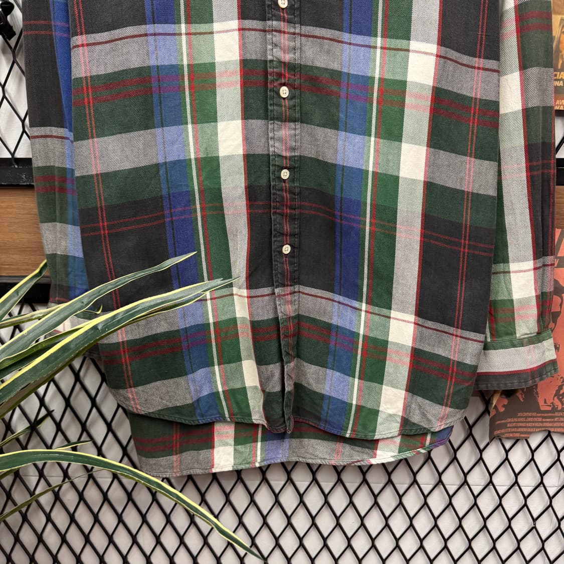 폴로 랄프로렌 멀티컬러 긴팔 체크 셔츠 네이비 포니 로고 포인트 상품이미지4