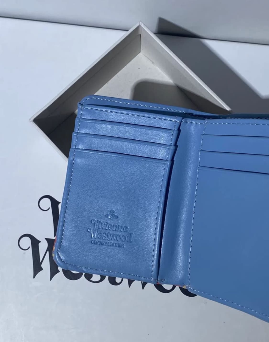 비비안웨스트우드 아카이브 은장 orb 패턴 하프월렛 반지갑(풀구성) 상품이미지7