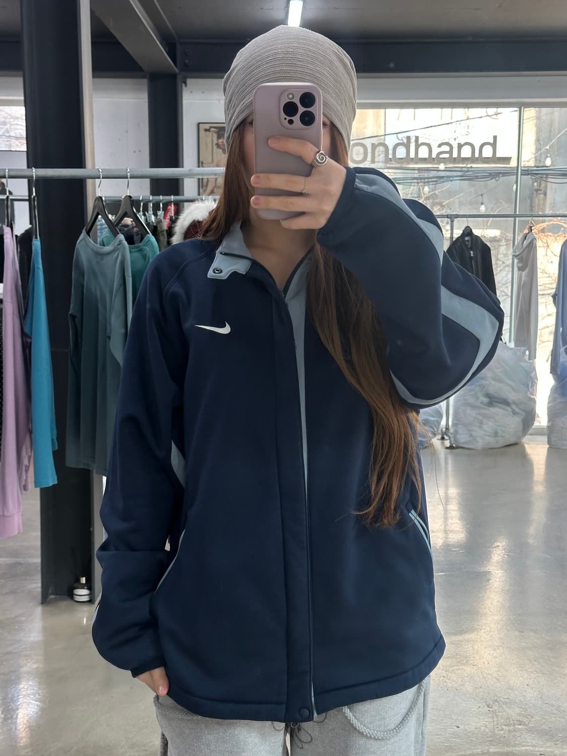 나이키 스우시 트랙탑 져지 딥네이비 상품이미지3