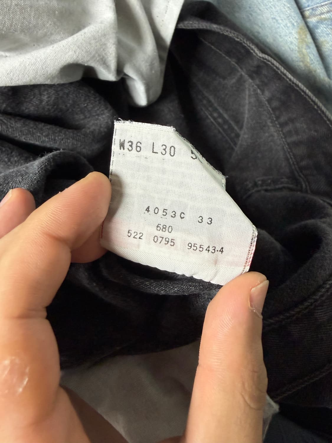 90s 리바이스 501 흑청 36x30 상품이미지6