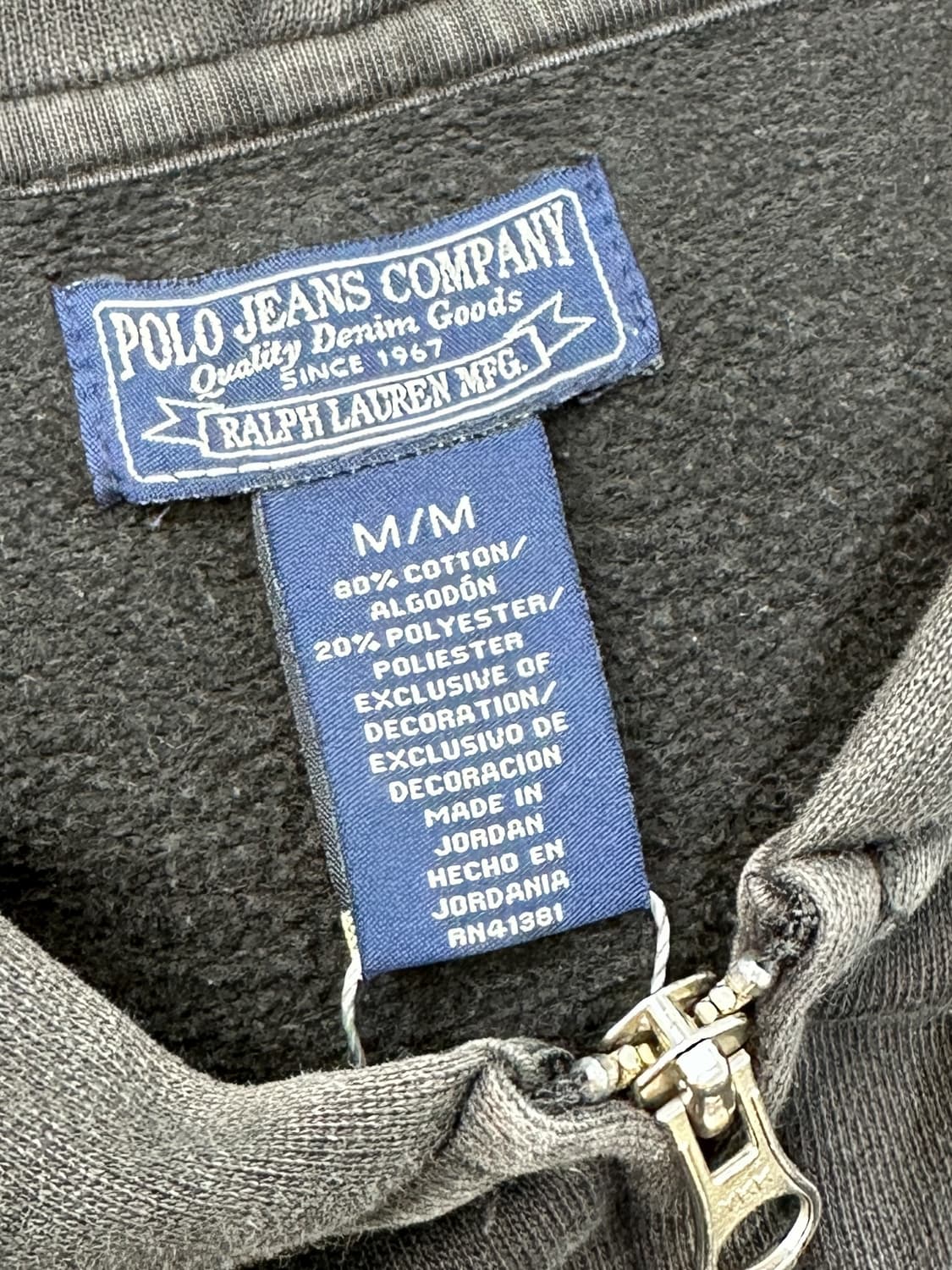 폴로 진스 컴퍼니 U.S.N 스텐실 로고 후드집업 상품이미지6