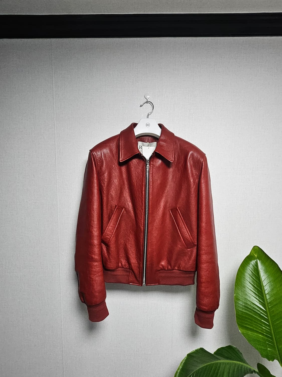 M 사이즈) 렉토 벤 레드 레더자켓 상품이미지1