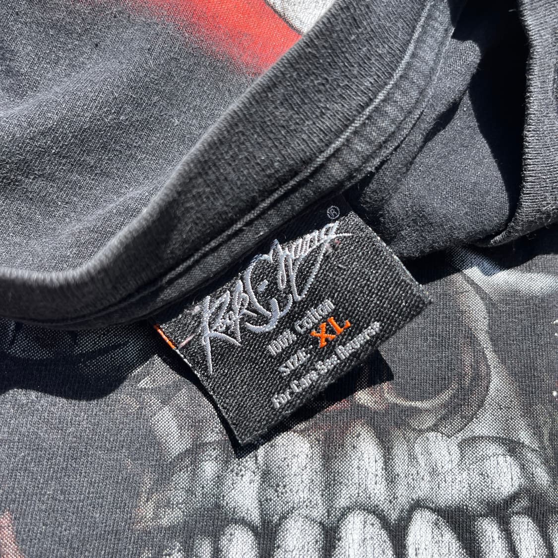 Rock Chang 빈티지 스컬 크롭 반팔(실측확인) 상품이미지2