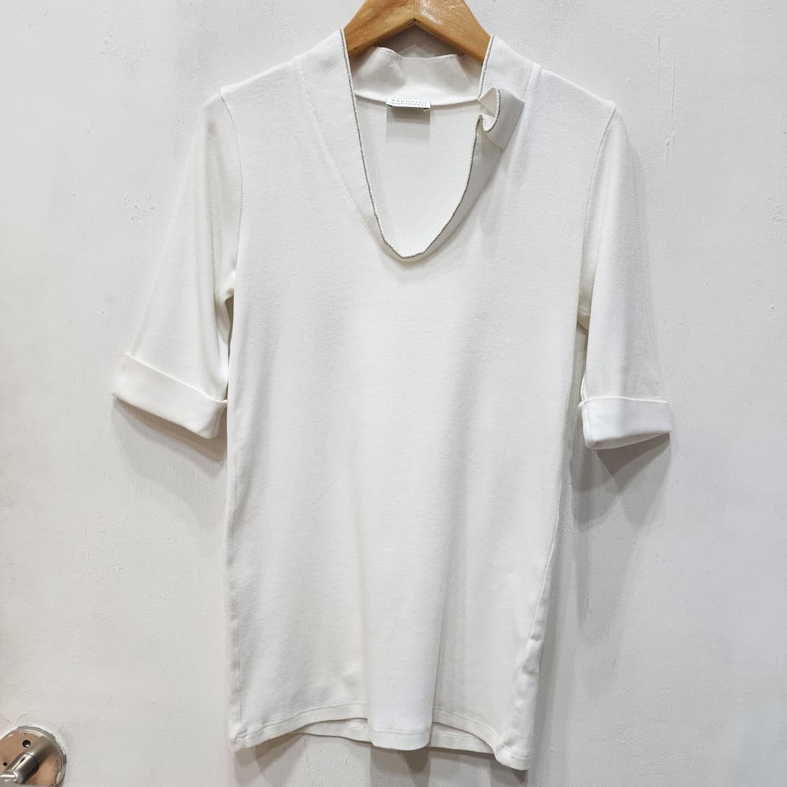 브루넬로 쿠치넬리 넥포인트 반팔 티셔츠 S 상품이미지1