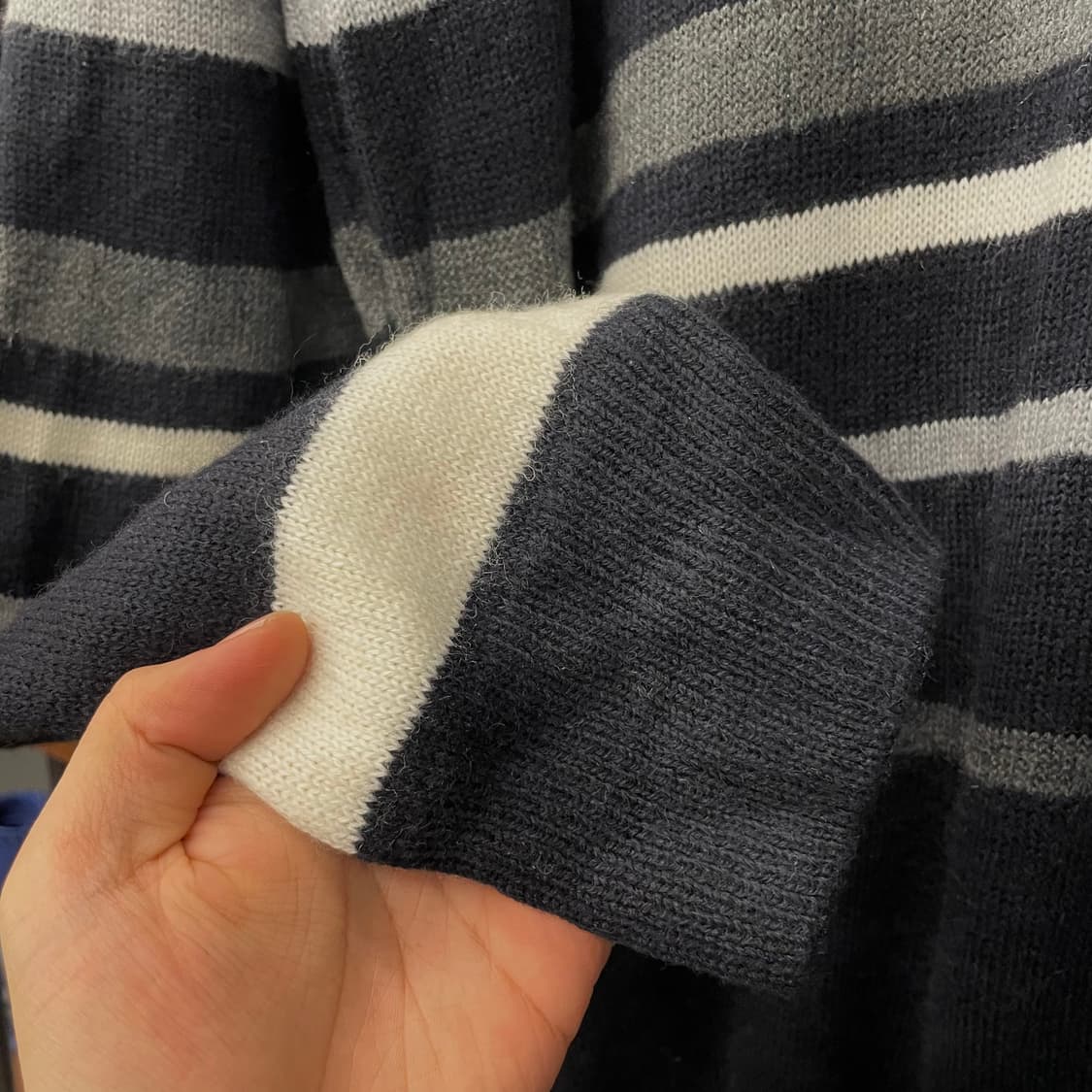 90s 폴로 랄프로렌 스트라이프 하프 집업 니트 스웨터 상품이미지6
