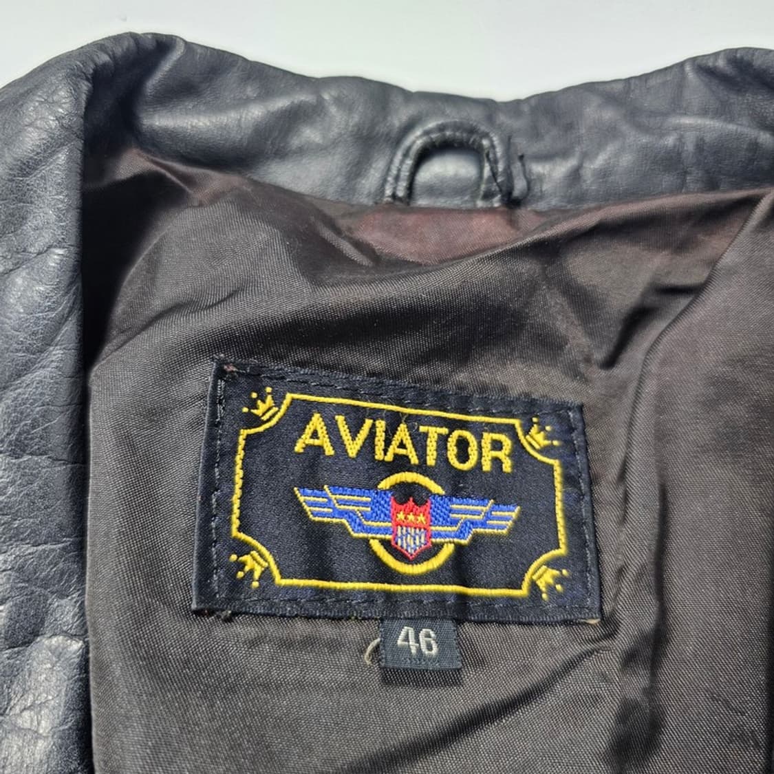 AVIATOR 빈티지 리얼레더 블레이저 46 상품이미지5