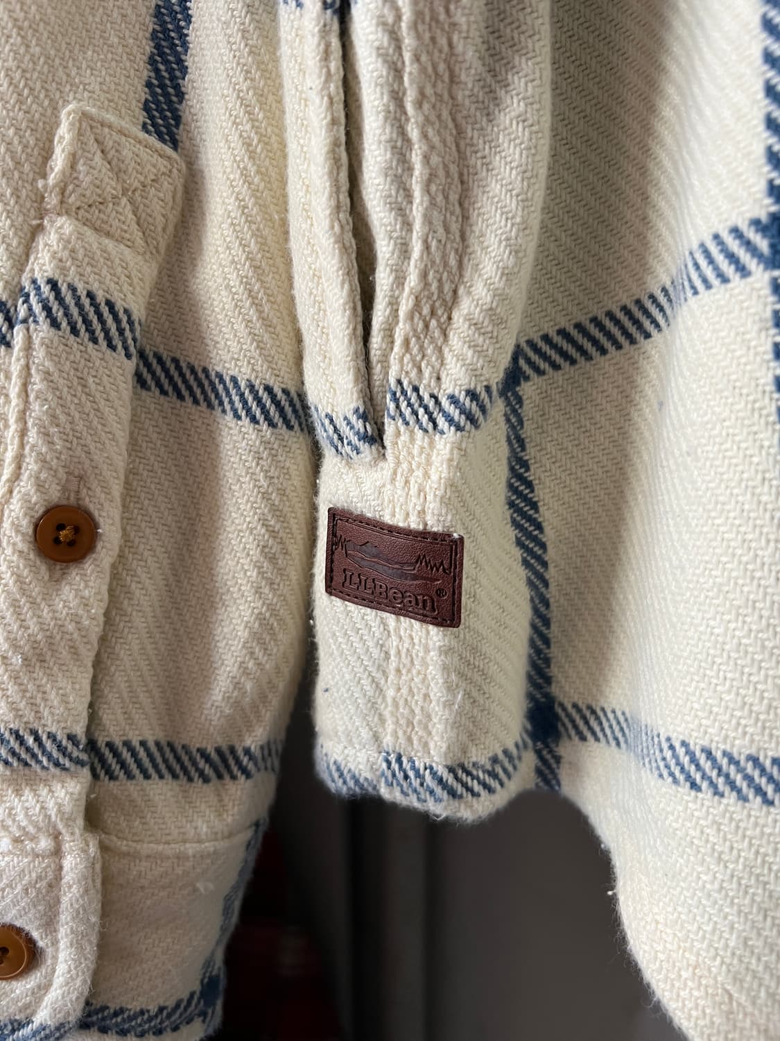 [M]엘엘빈 USA 우먼스 화이트 플란넬 체크셔츠 상품이미지7