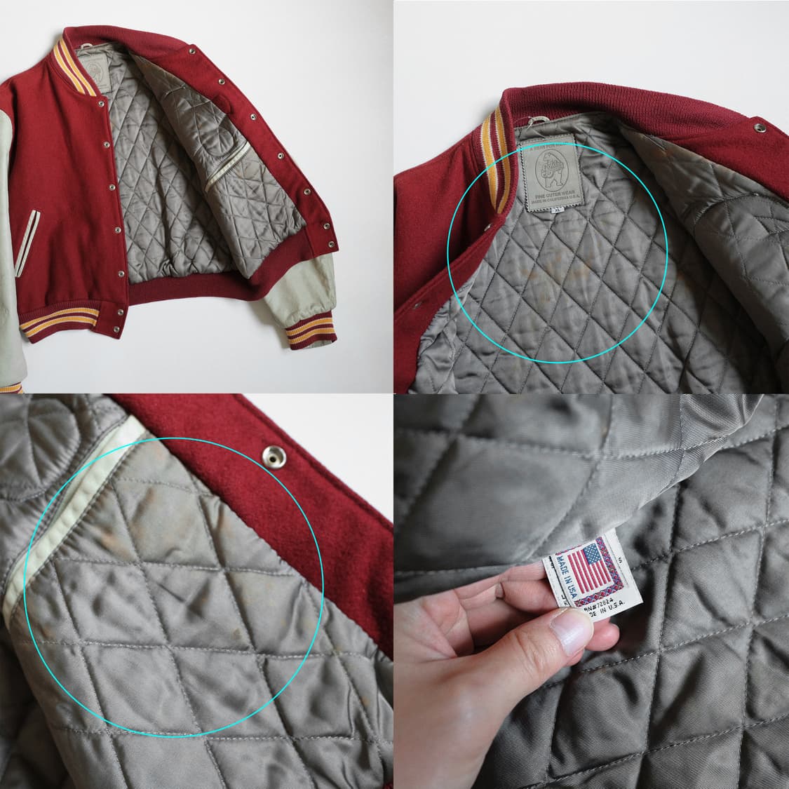 골든베어 빈티지 패치드 바시티자켓 XL사이즈 상품이미지8