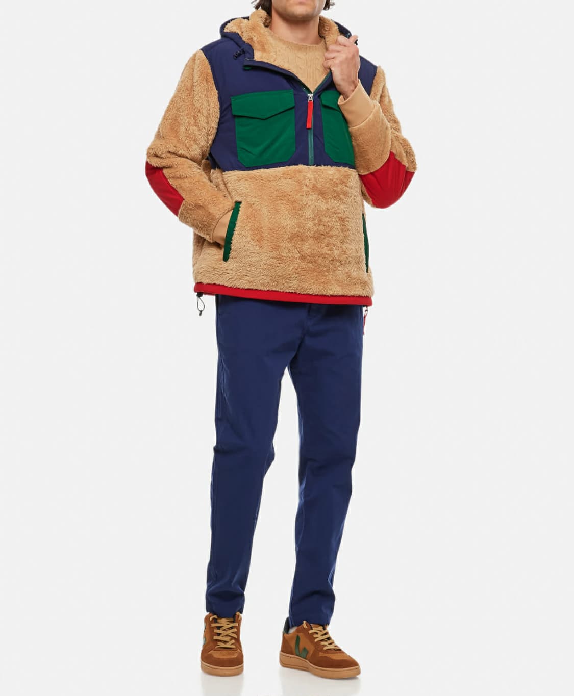 [M] 폴로 랄프로렌 하이브리드 쉐르파 후드티 하프 집업 상품이미지3